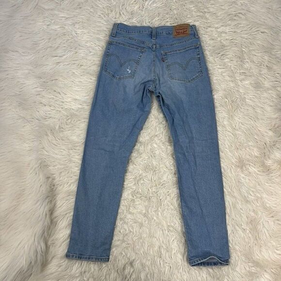 Levi’s Jeans Womens Size 30 Blue Wedgie Skinny Stretch Denim Ripped Distressed - Picture 2 of 10